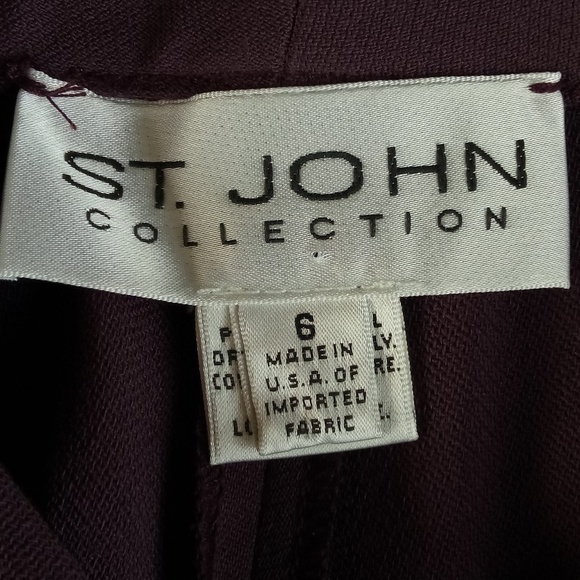 🆕 St. John Collection Plum Dress Pants Vintage 6 - Picture 8 of 8